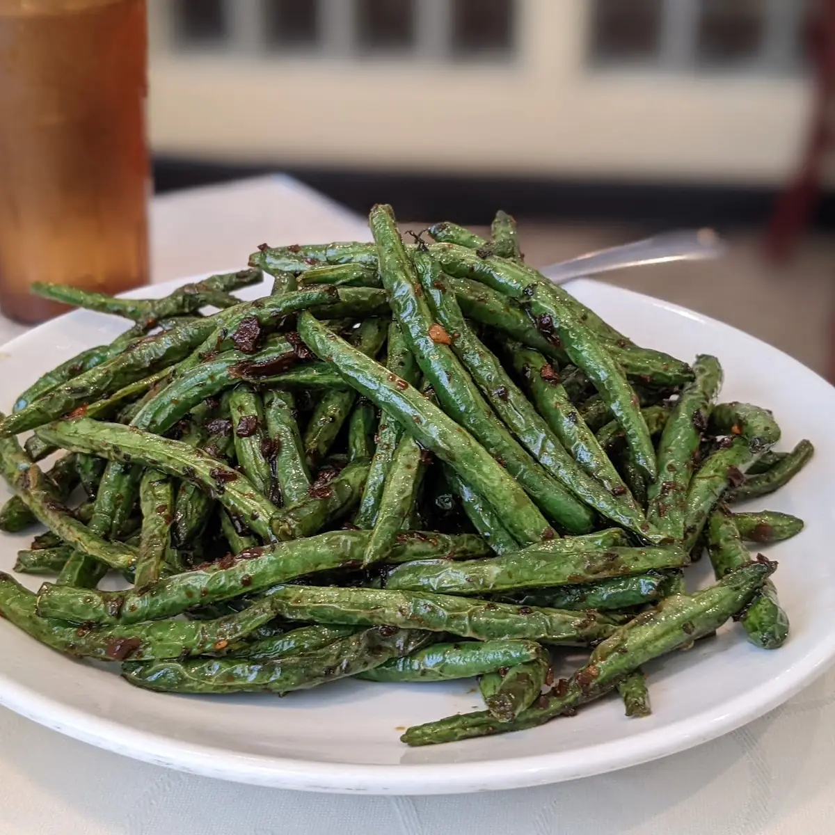 stir fired string beans with yacai 干煸四季豆